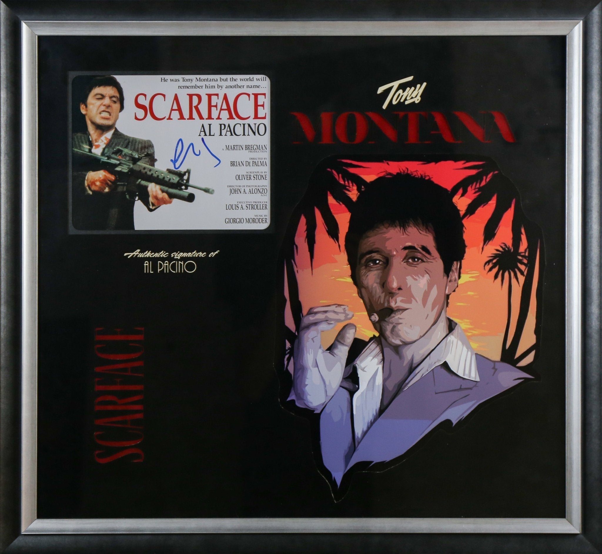 Al Pacino Signed Scarface 12x8 Photograph Framed Display - Memorabilia Framers Shop
